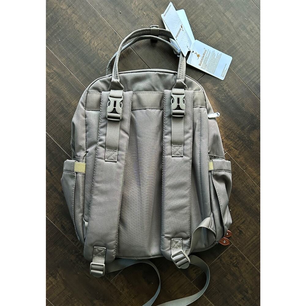 NWT! BabbleRoo Diaper Bag Khaki Backpack Multi Function Travel Tote - Picture 4 of 9